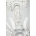 Подвесная люстра Eurosvet Эммануэль 10049/5 белый с серебром/прозрачный хрусталь Strotskis